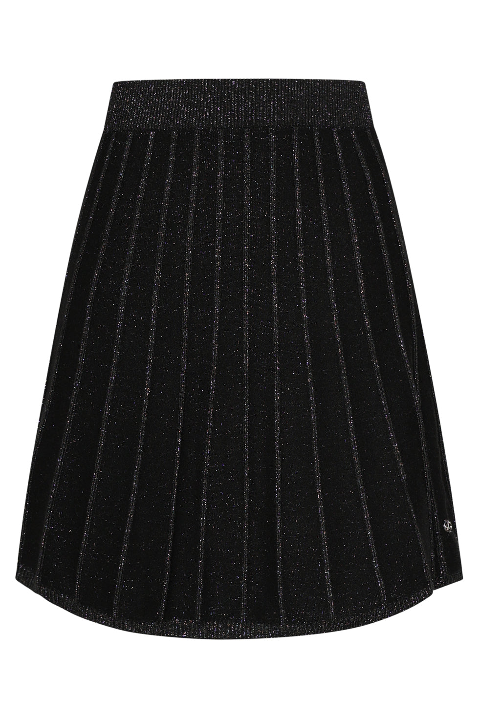 25744 – Smashed Lemon Gebreide rok met plissé-effect | Black