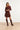 25745 – Smashed Lemon Gebreide jurk met elegante plooival | Brown