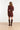 25745 – Smashed Lemon Gebreide jurk met elegante plooival | Brown