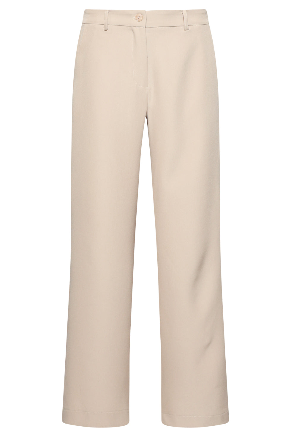 25759 – Smashed Lemon PU broek met rechte pijp | Sand