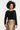 25784 – Smashed Lemon Pailletten top met satijnen strik op de rug | Black