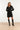 25796 – Smashed Lemon Jurk met handgeborduurde mouwen en ceintuur | Black - Silver