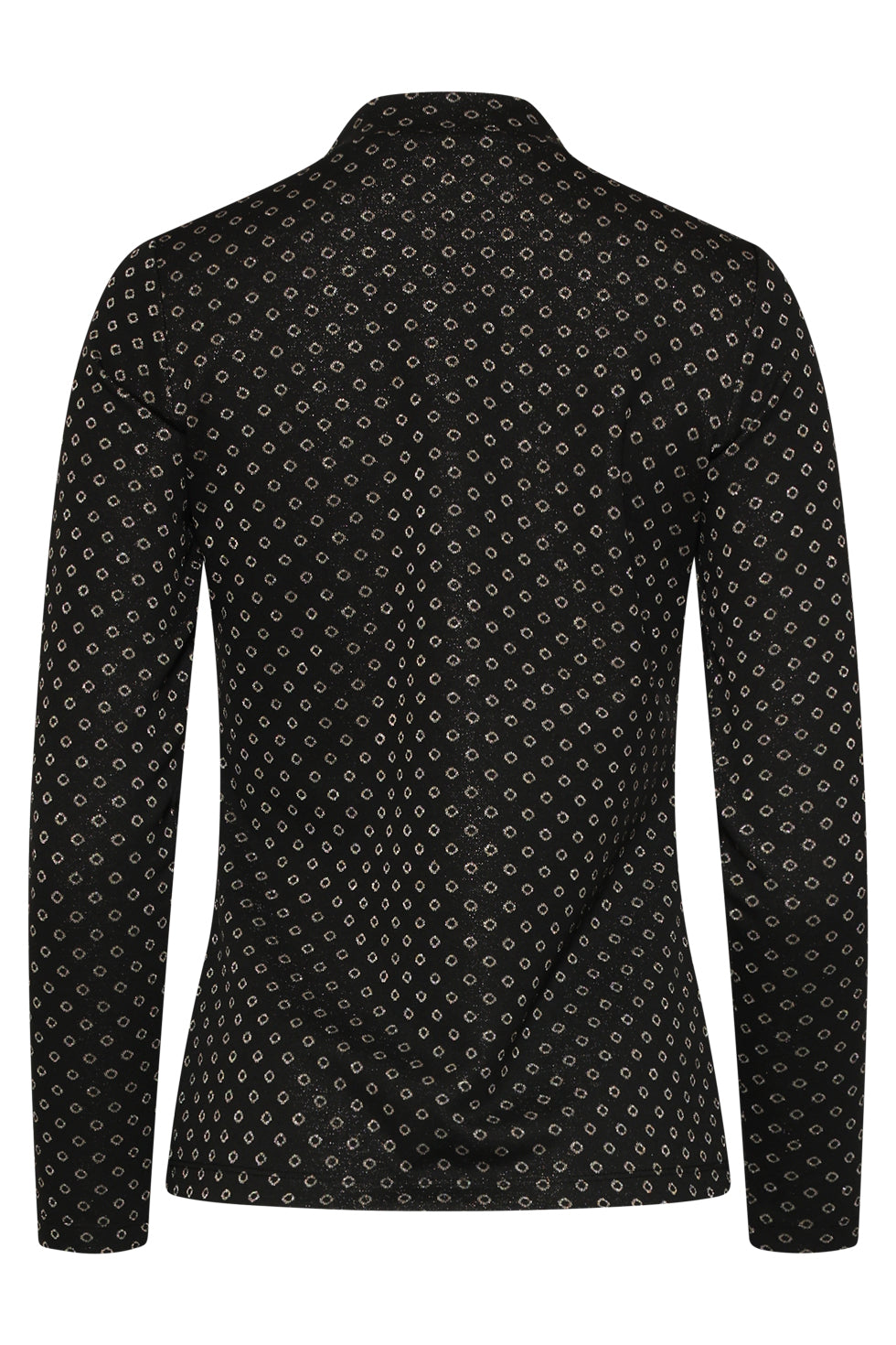 25801 – Smashed Lemon Jacquard top met lurex in black-gold | Black - Gold