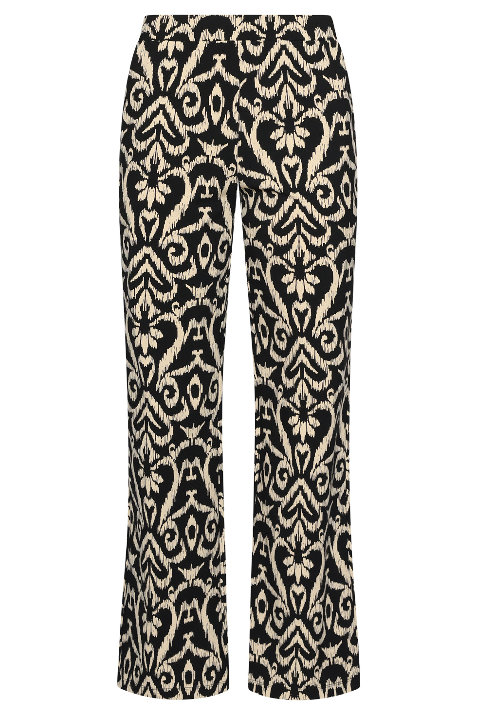 25812 – Smashed Lemon travel broek met Aztec-print | Black - Sand