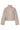 Off-White en Taupe Gestreept Kort Bomberjack met Hoge Kraag | Taupe