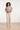 Off-White en Taupe Gestreept Kort Bomberjack met Hoge Kraag | Taupe