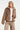 Korte Faux Fur Jas met Kraag | Taupe