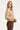 Gebreide Top met V-Hals en Strikdetail | Dark Sand