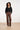 Rechte Pantalon van Faux Leather | Brown
