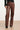 Rechte Pantalon van Faux Leather | Brown