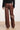 Rechte Pantalon van Faux Leather | Brown