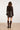 Top van Kant met Bloemenmotief | Dark Brown
