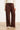 Wijde pantalon met paillettenbies en strikkoord | Brown