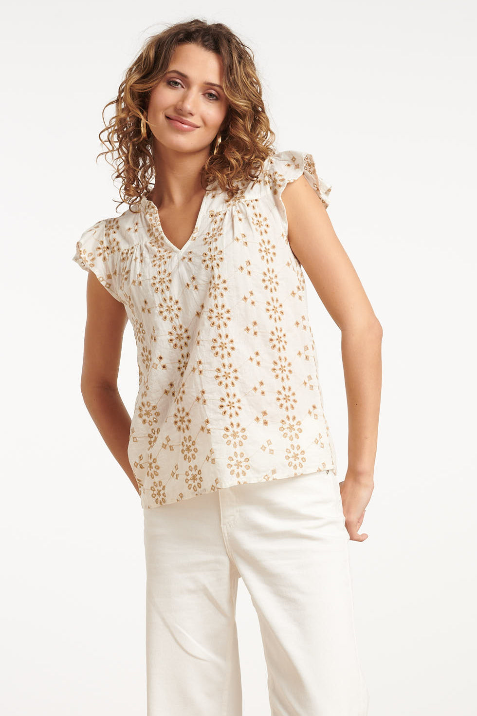 35010, Tops | Sand-Off White