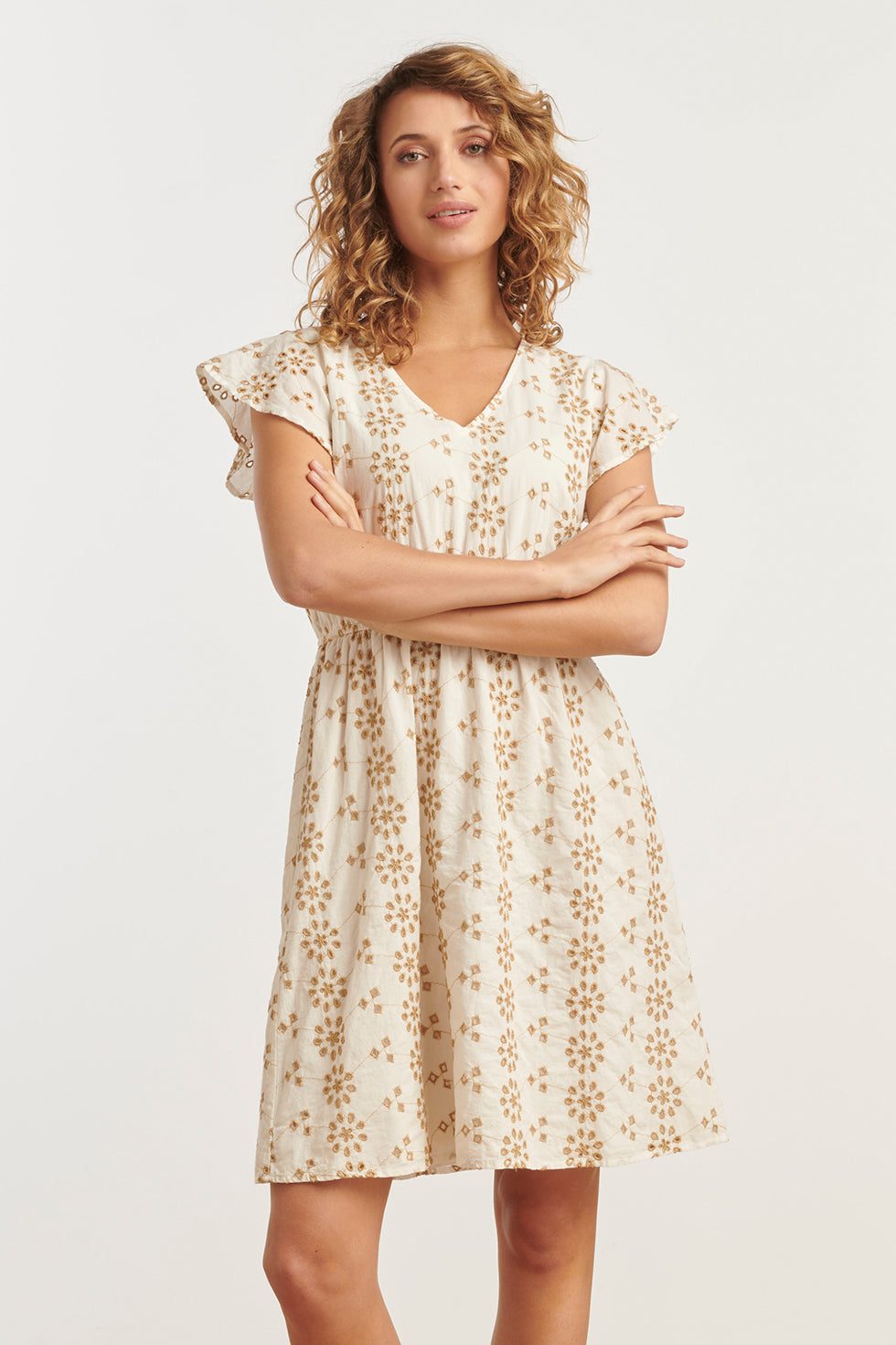 35011, Jurken | Sand-Off White