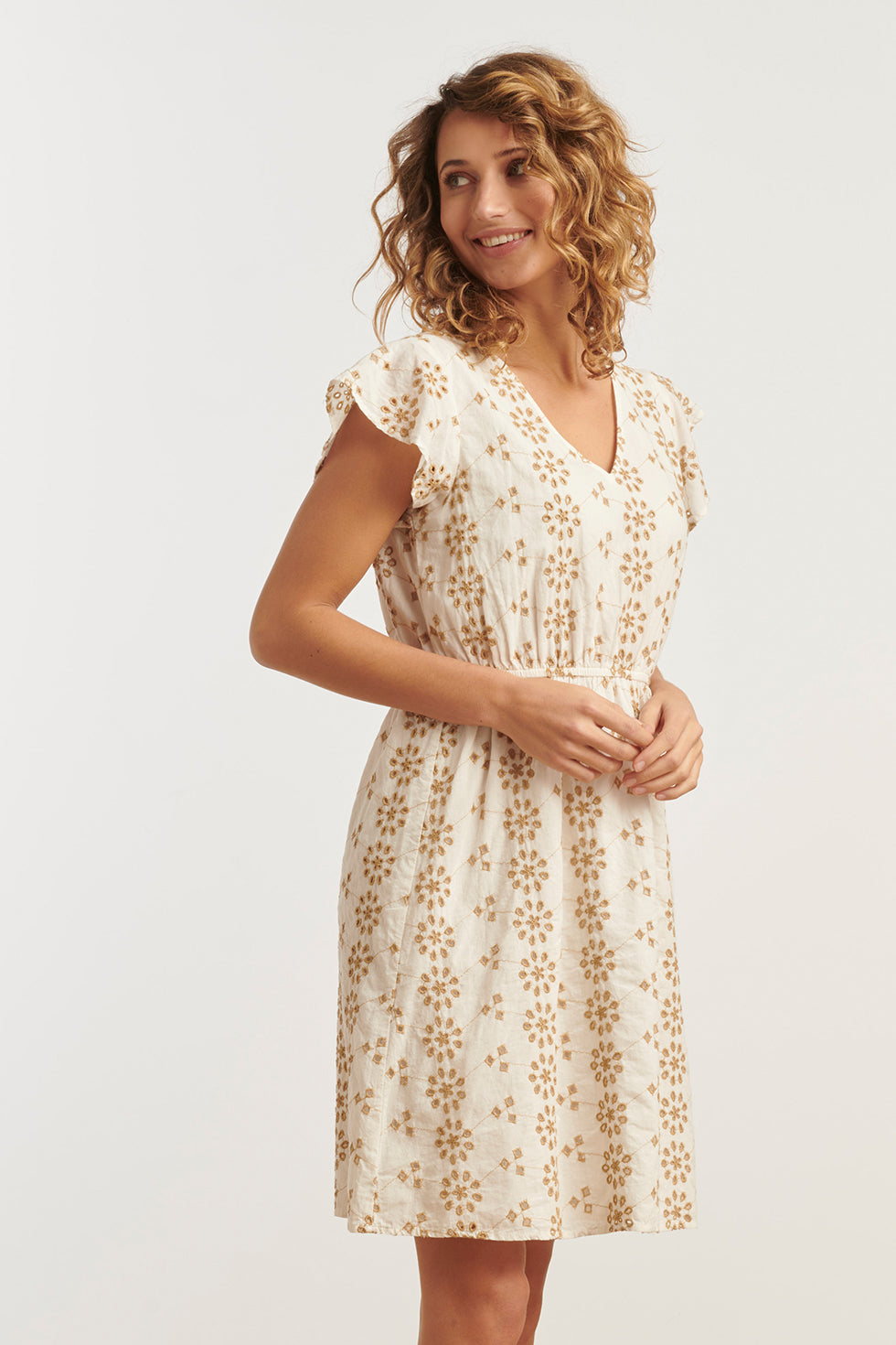 35011, Jurken | Sand-Off White