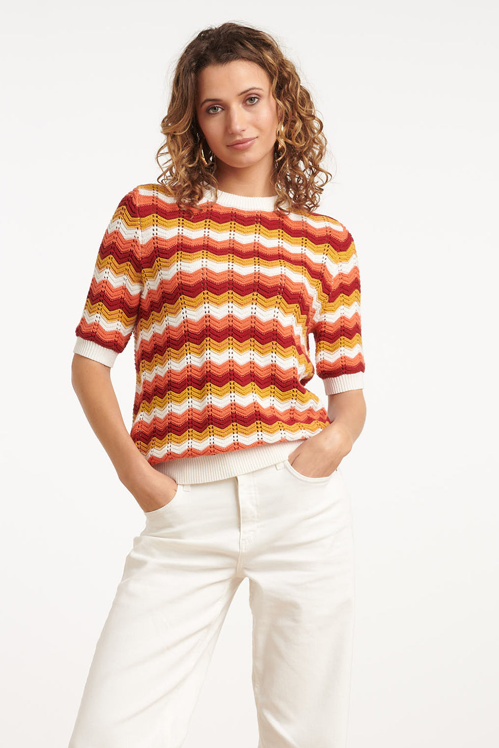 35199, Tops | Red - Muticolour