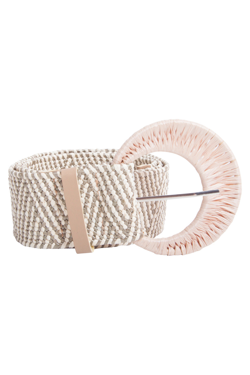 52006 Army Green Stretch Riem Met Geometrisch Patroon | Army-Beige