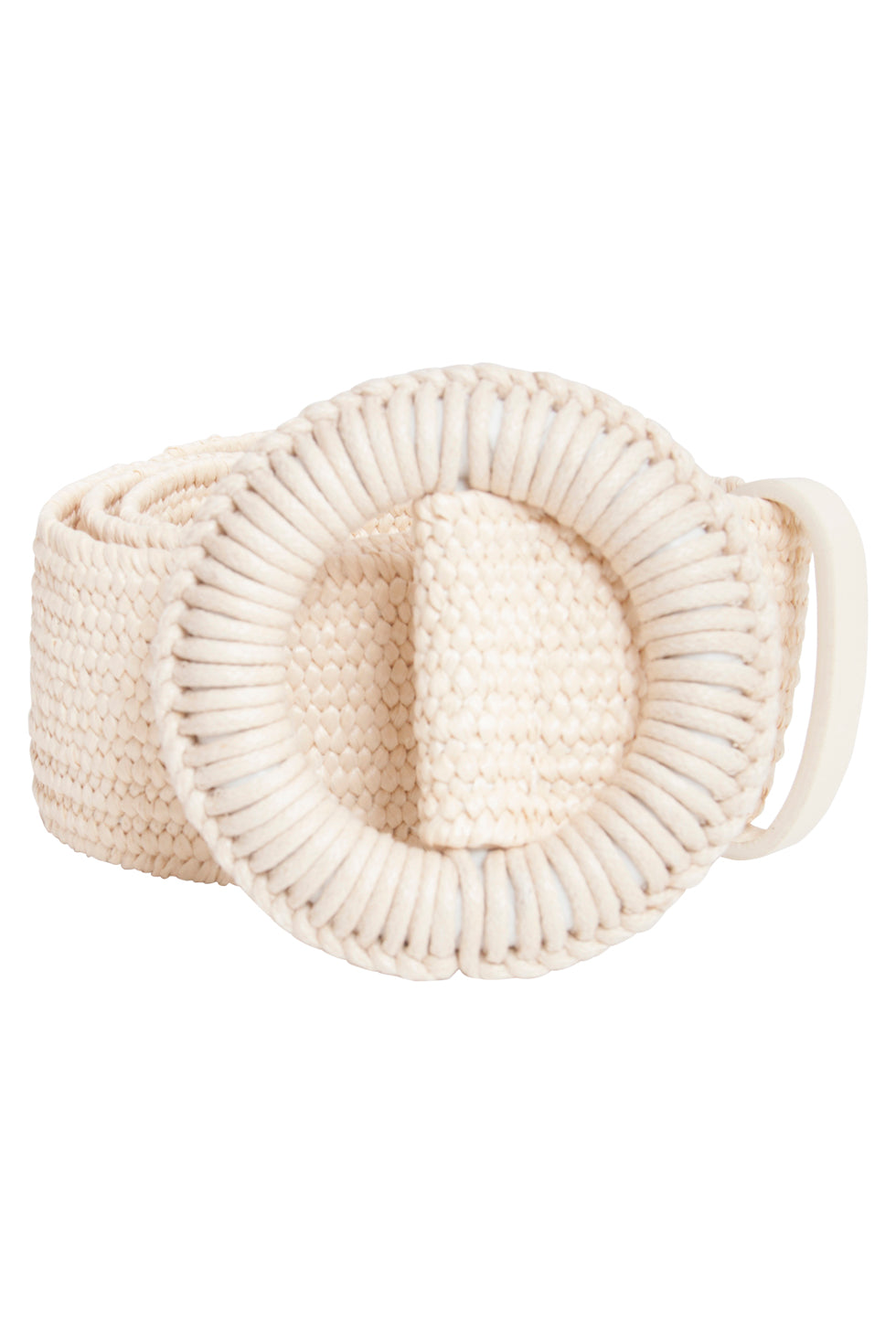 53011 E Stretchriem Met Wicker Gespsluiting | Sand