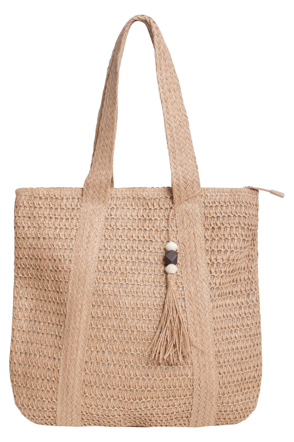 56008 Dames Schoudertas Van Papierweefsel - Donker | Dark Sand