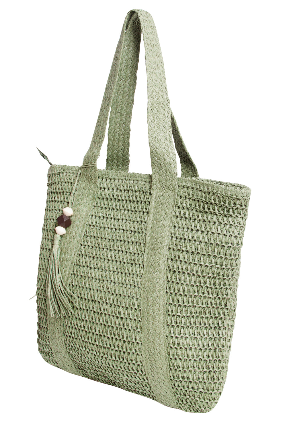 56008 Dames Schoudertas Van Papierweefsel - Licht | Soft Green