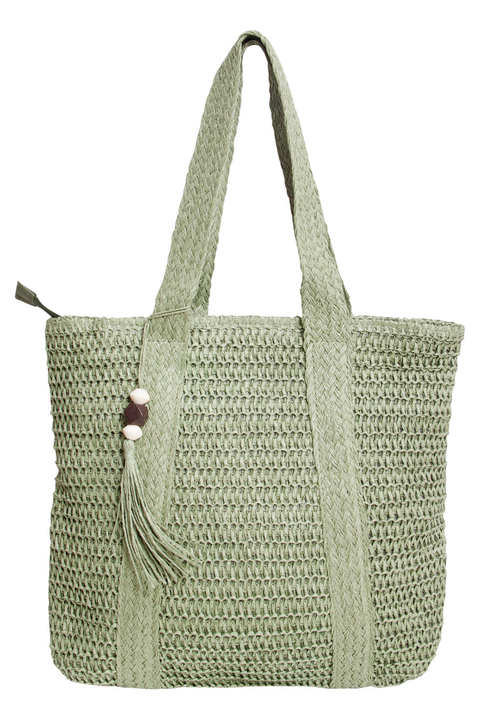 56008 Dames Schoudertas Van Papierweefsel - Licht | Soft Green