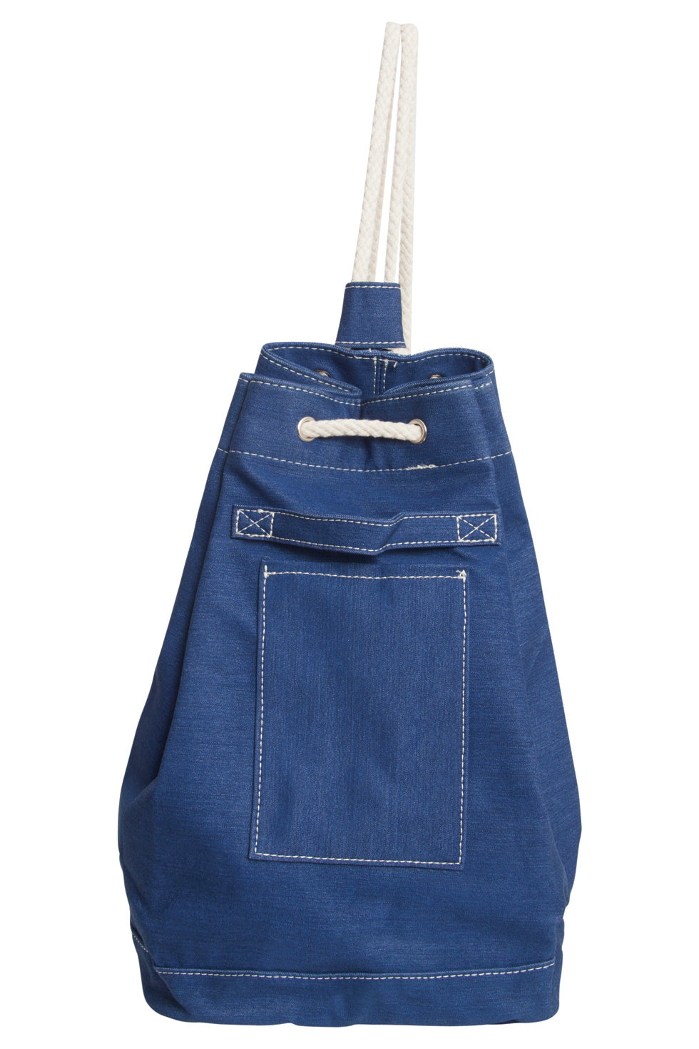 56009 Canvas Rugzak - Kobalt Met Touwbandjestrekkoordsluiting | Cobalt Blue