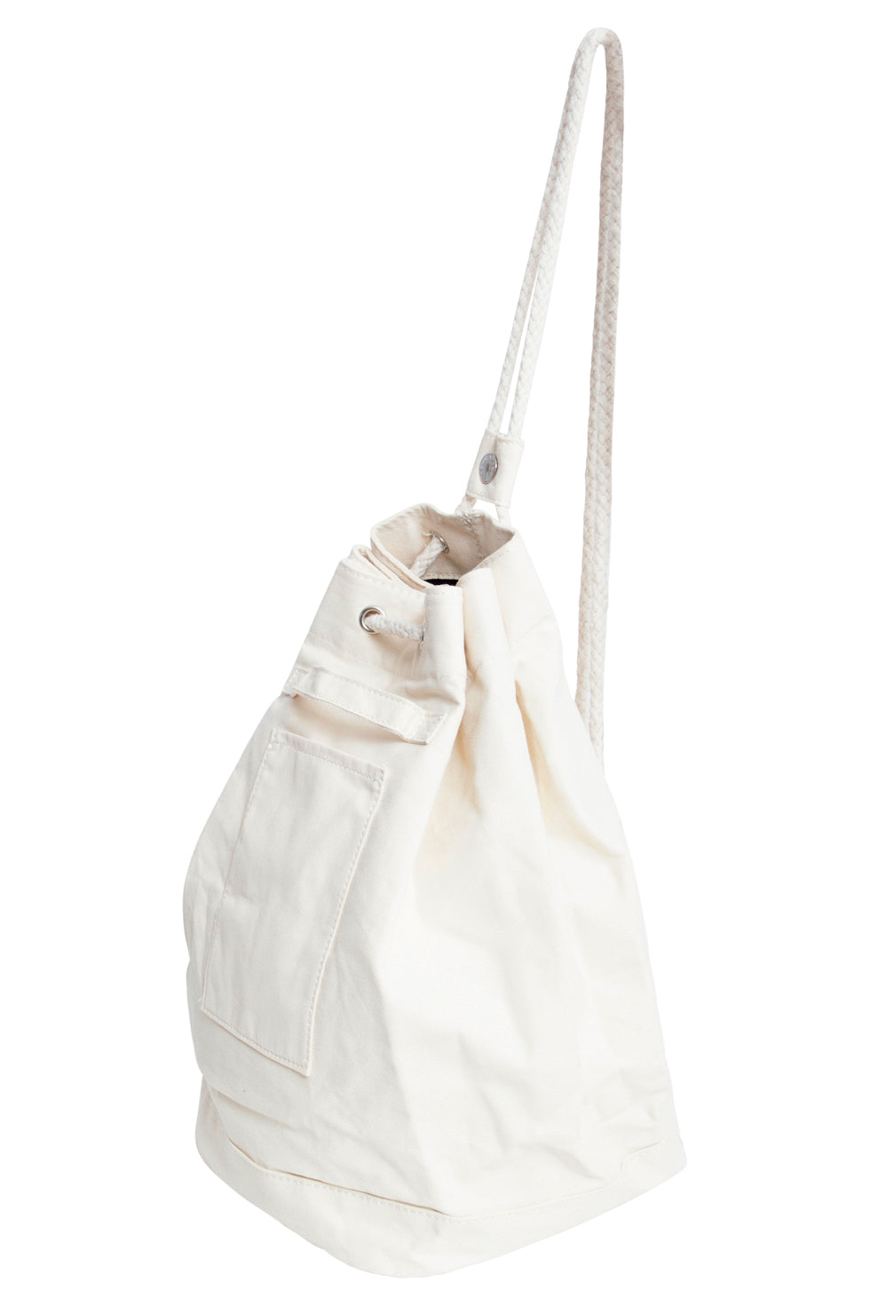 56009 Canvas Rugzak - Met Touwbandjestrekkoordsluiting | White