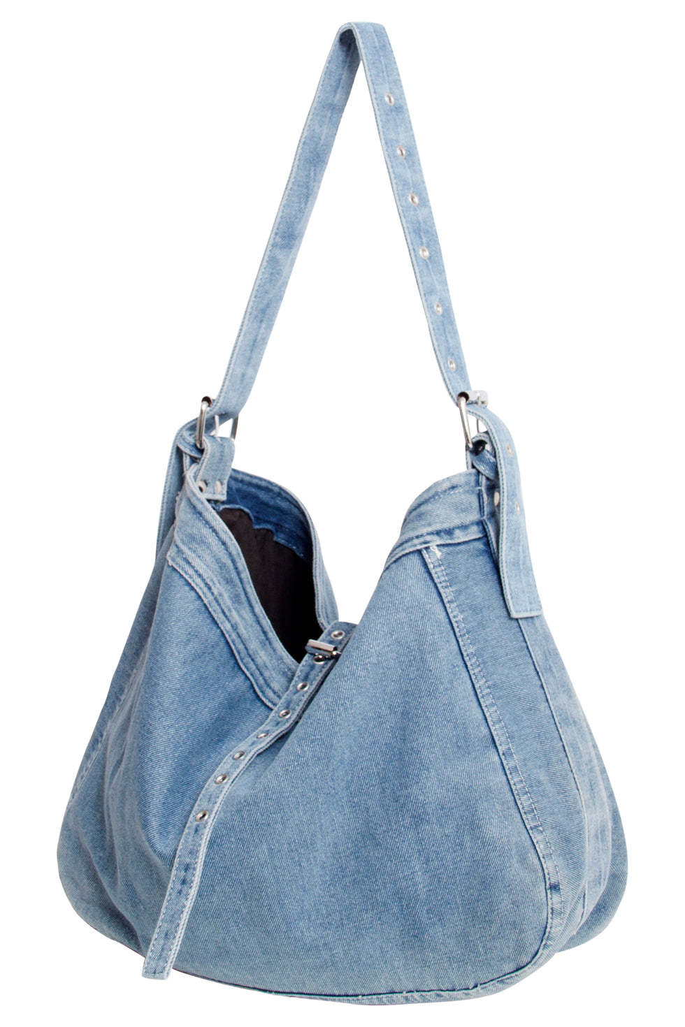 56010 Mashed Lemon Denim Schoudertas - Licht Met Verstelbare Straps | Grey-Blue Denim