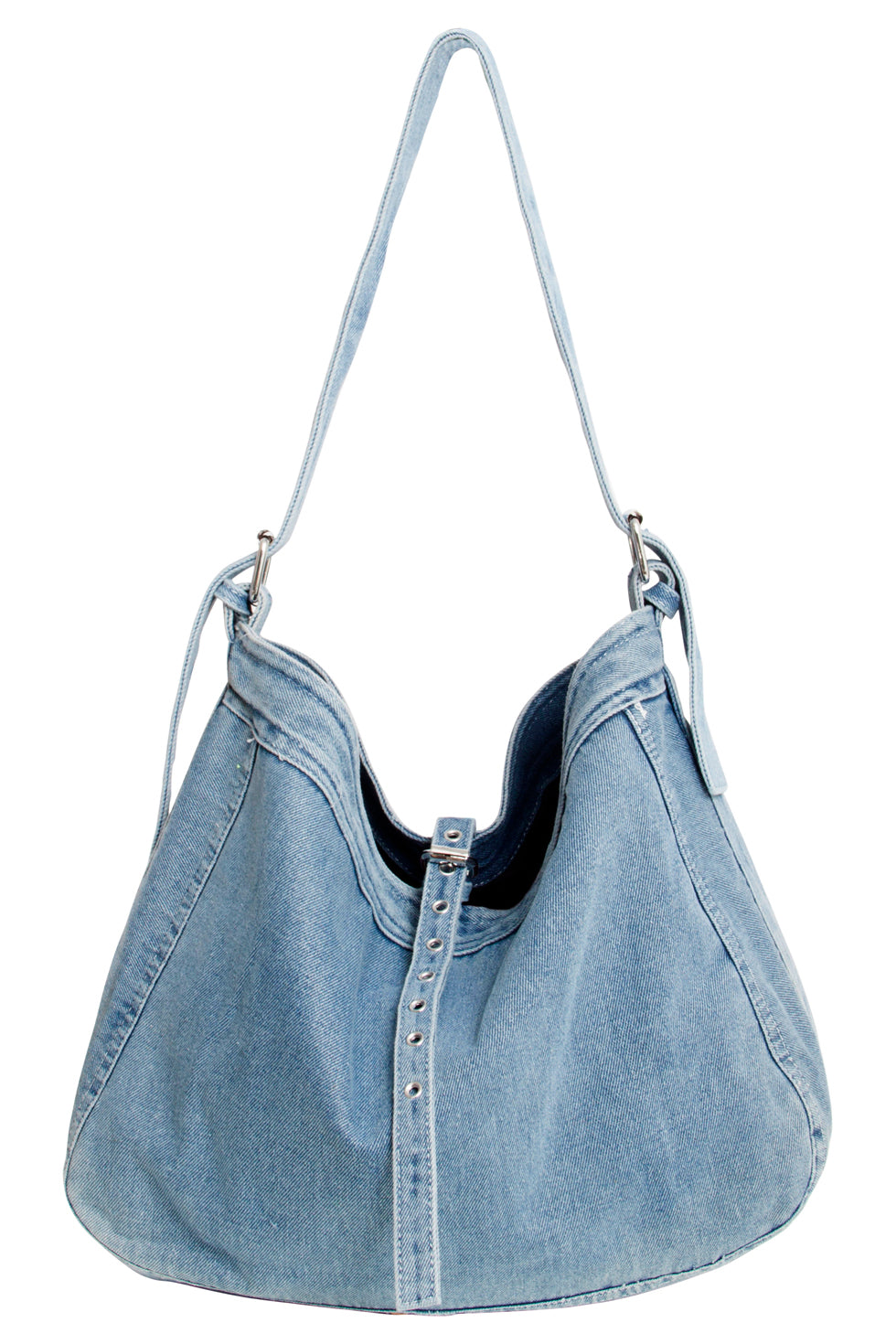 56010 Mashed Lemon Denim Schoudertas - Licht Met Verstelbare Straps | Grey-Blue Denim