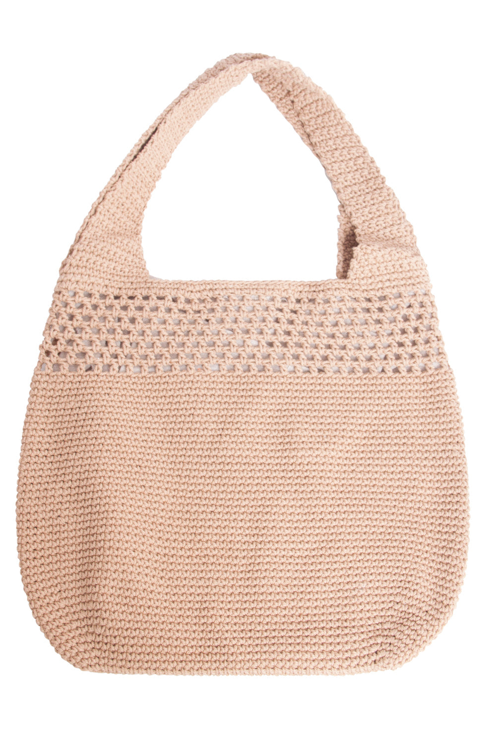 56013 Dames Donker Schouder Gehaakte Tas | Dark Sand