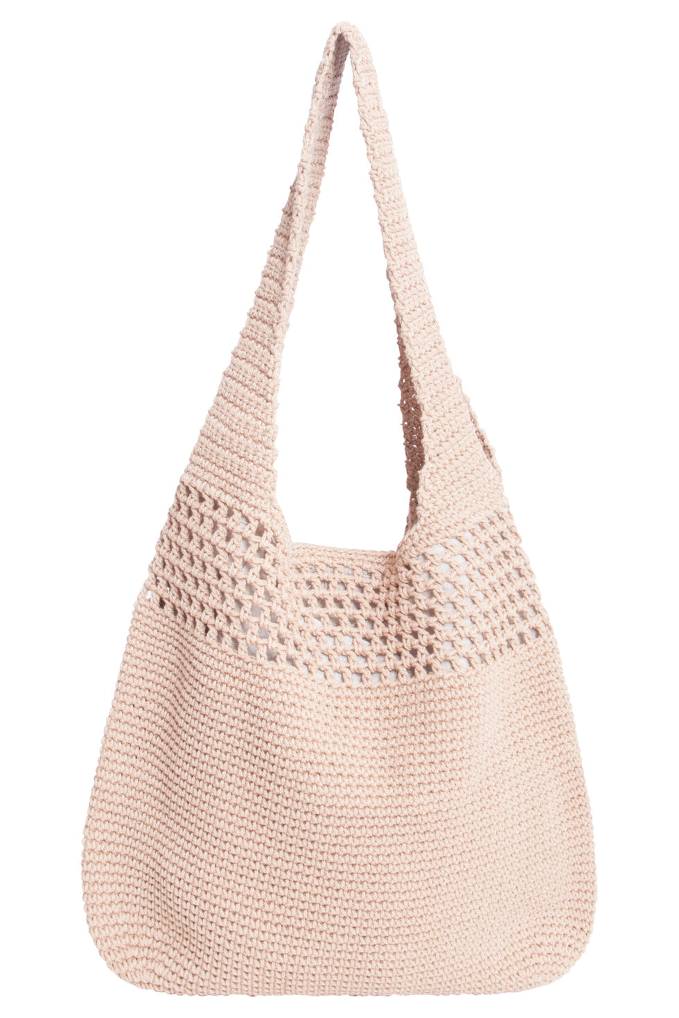 56013 Dames Donker Schouder Gehaakte Tas | Dark Sand