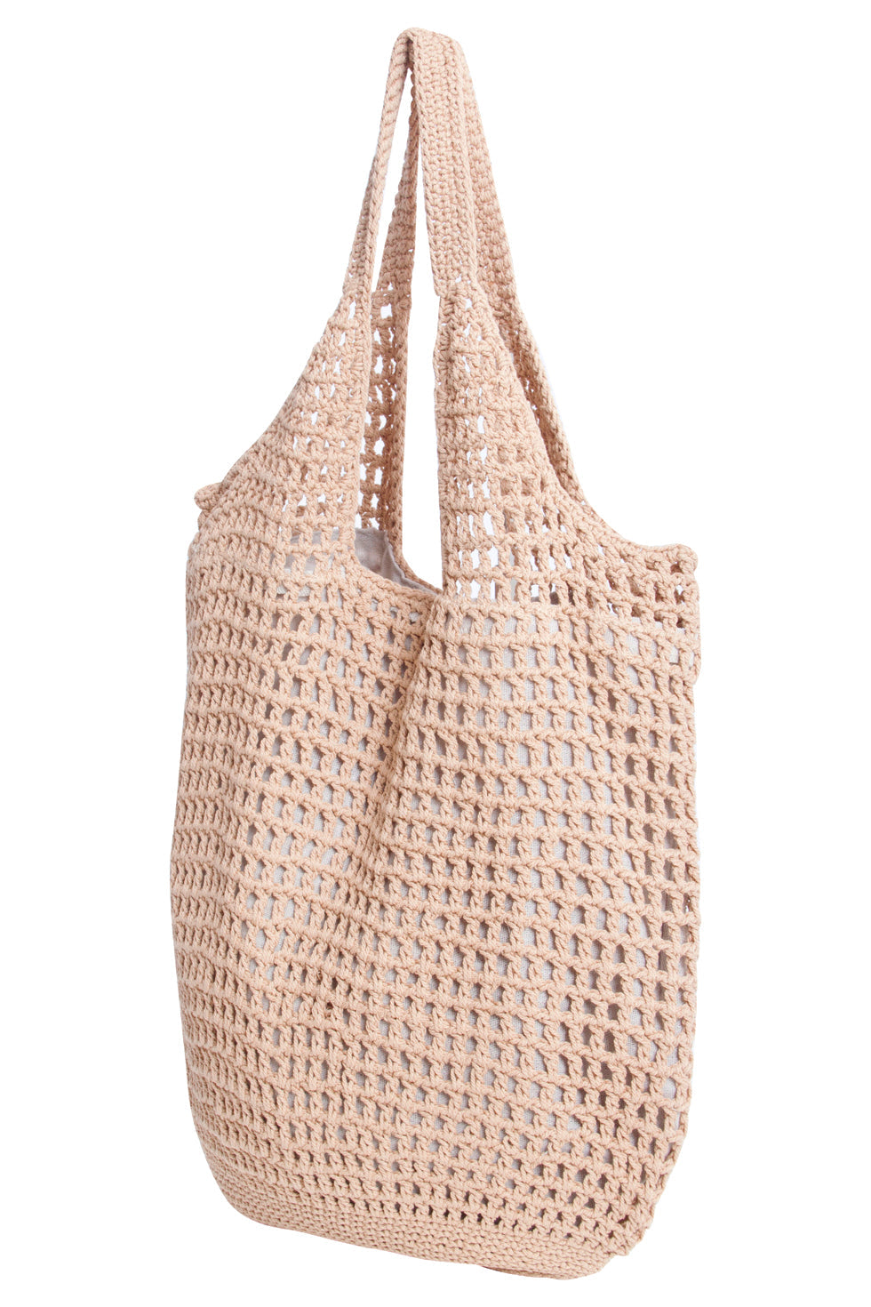 56017 Dames Donker Schouder Gehaakte Tas | Dark Sand