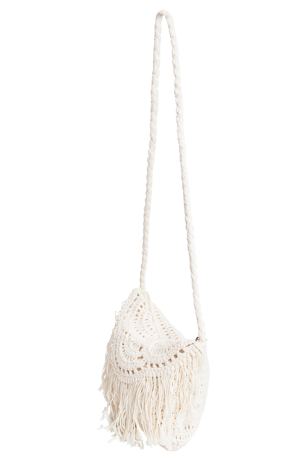 56021 Gehaakte Crossbody Tas - | White
