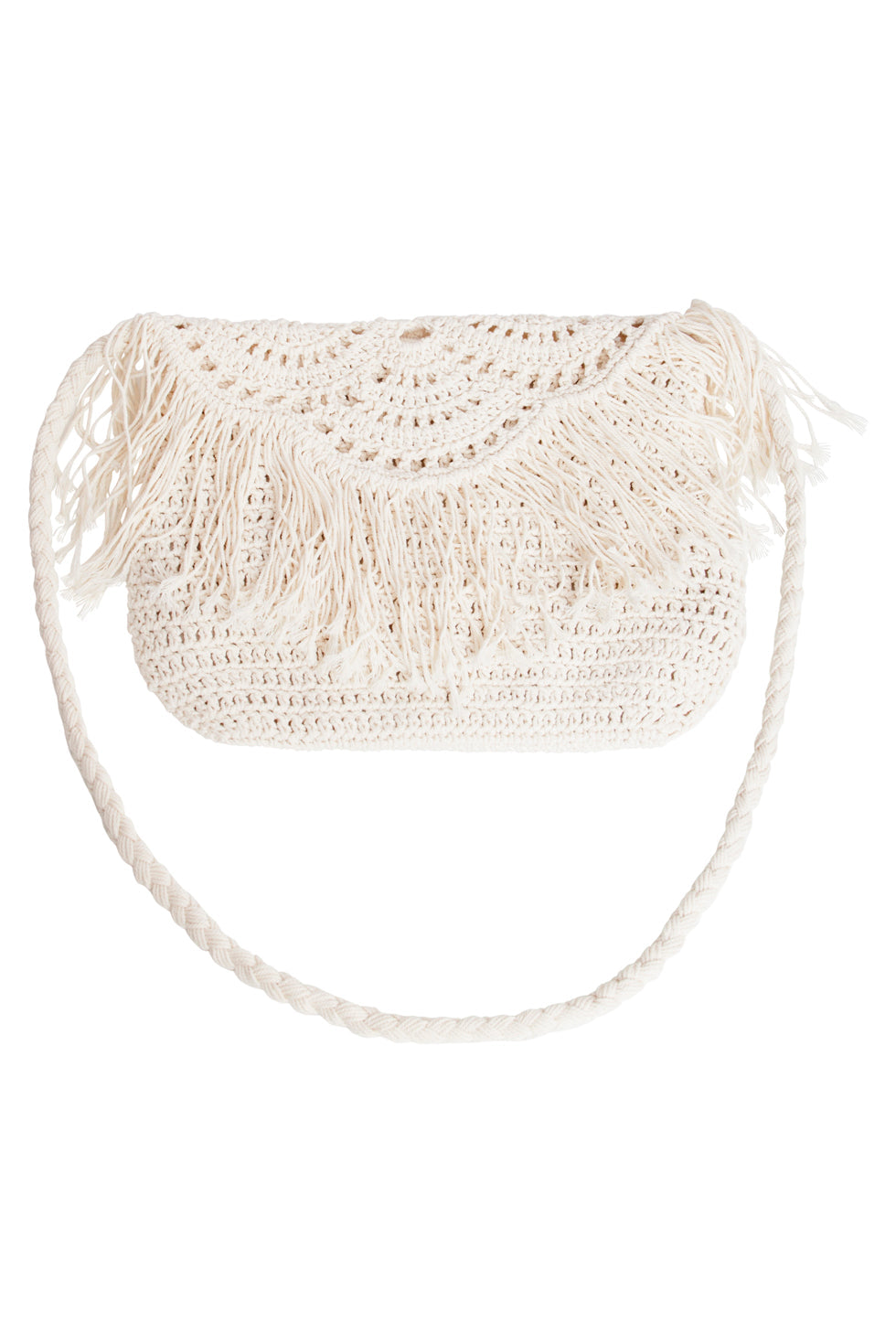 56021 Gehaakte Crossbody Tas - | White