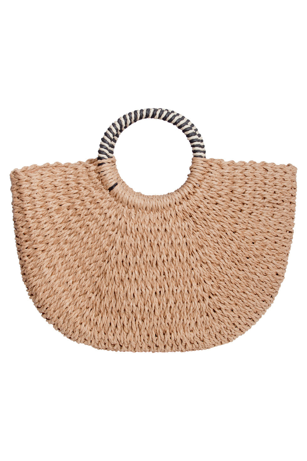 56028 Strandtas - Donker Met Schelpenborduursel | Dark Sand