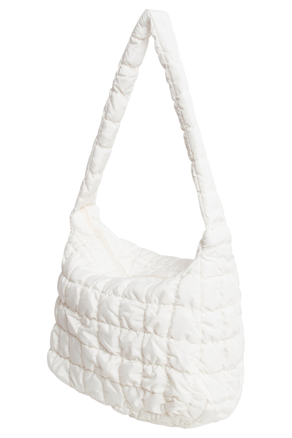 56031 Mashed Lemon Grote Crossbody Tas - Crème Met Geruite Gestikte Structuur | Creme