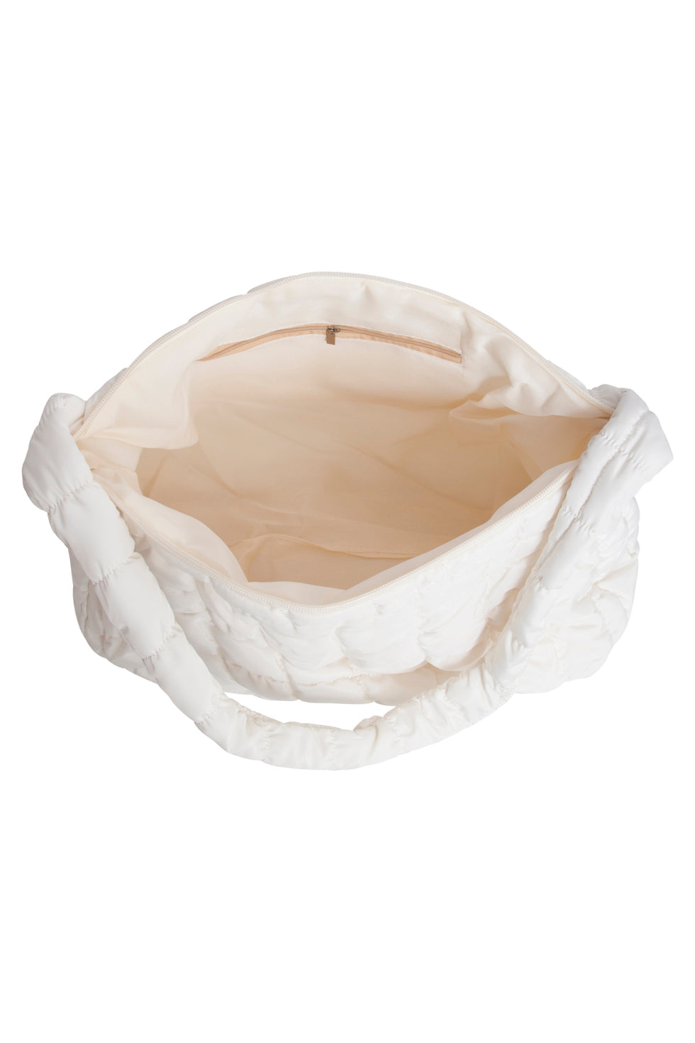 56031 Mashed Lemon Grote Crossbody Tas - Crème Met Geruite Gestikte Structuur | Creme