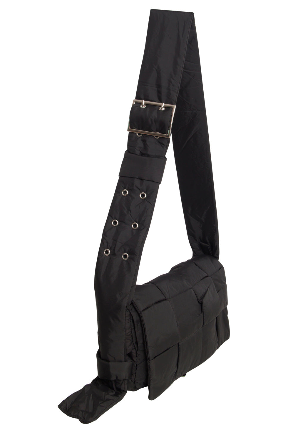56032 Kleine Crossbody Tas - Met Gewatteerde Structuur | Black