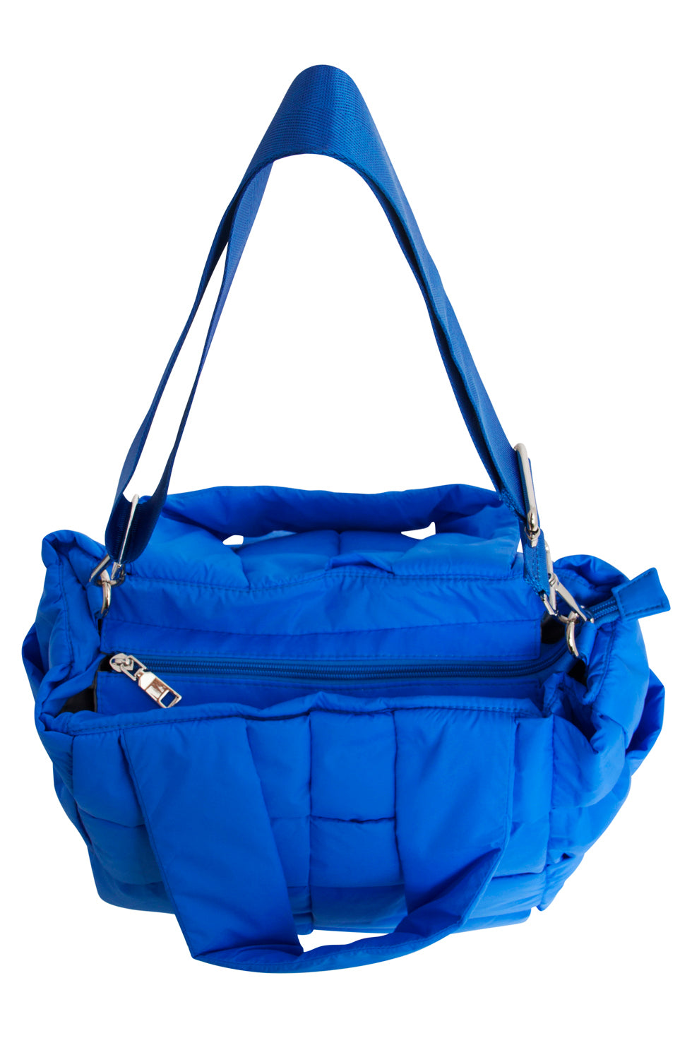 56033 Grote Shopper Schoudertas - Kobalt Met Gewatteerde Structuur | Cobalt Blue