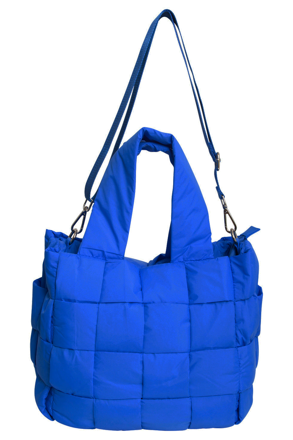 56033 Grote Shopper Schoudertas - Kobalt Met Gewatteerde Structuur | Cobalt Blue