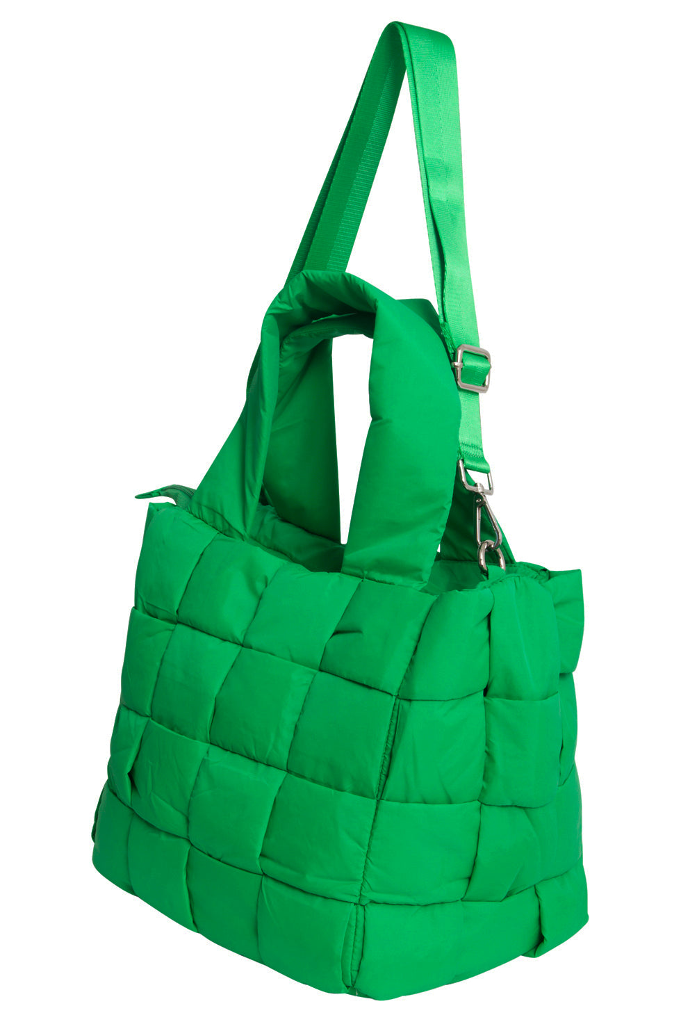 56033 Grote Shopper Schoudertas - Met Gewatteerde Structuur | Green