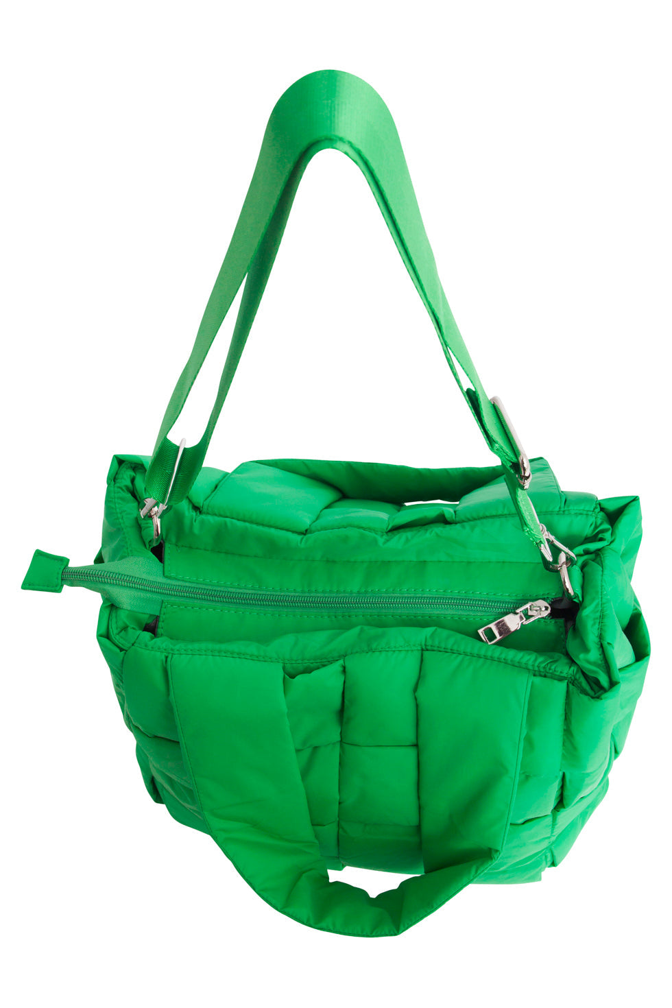 56033 Grote Shopper Schoudertas - Met Gewatteerde Structuur | Green