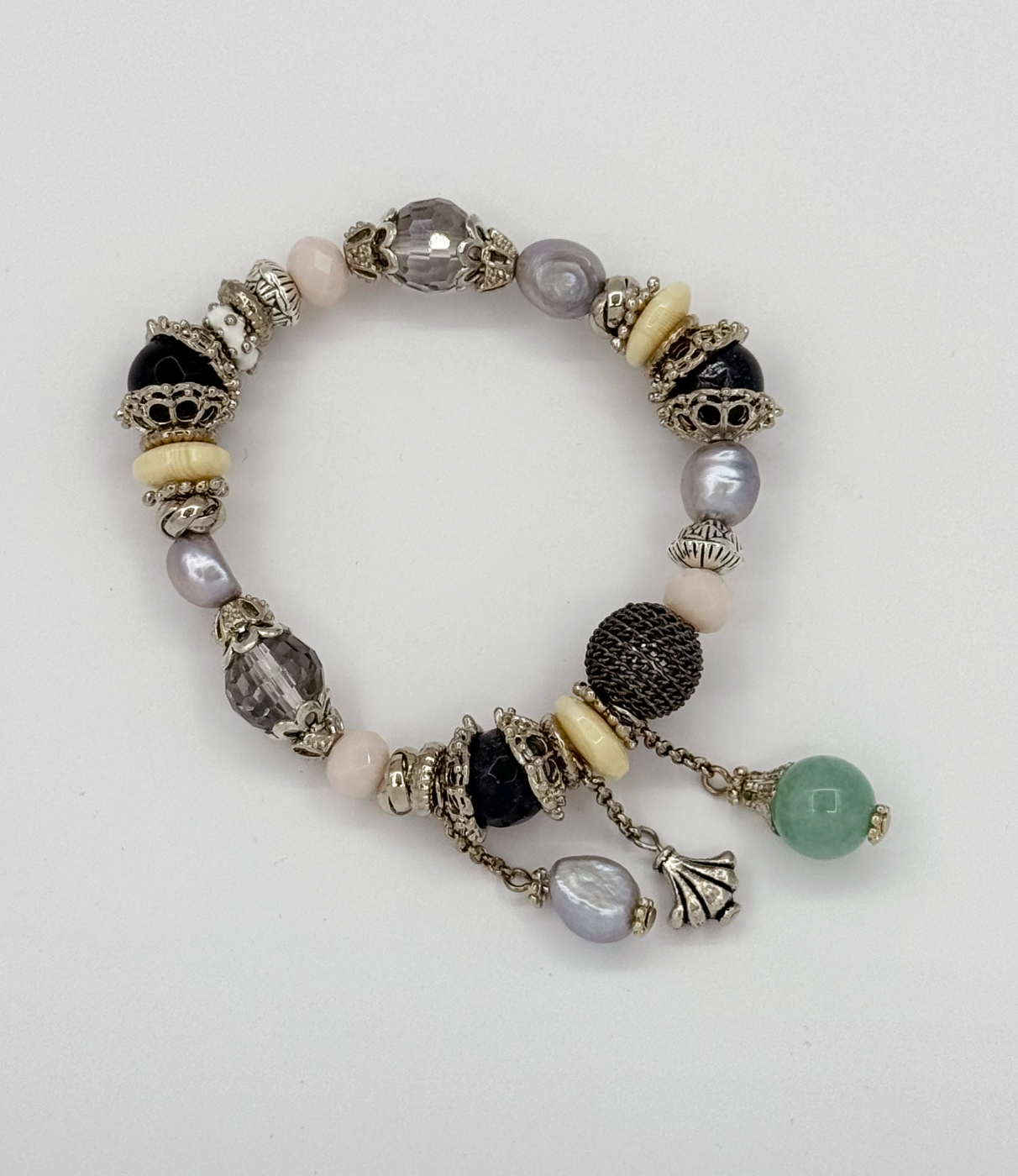 62005 Elastische Armband Met Mix Van Parelskwartsstenen | Muticolour