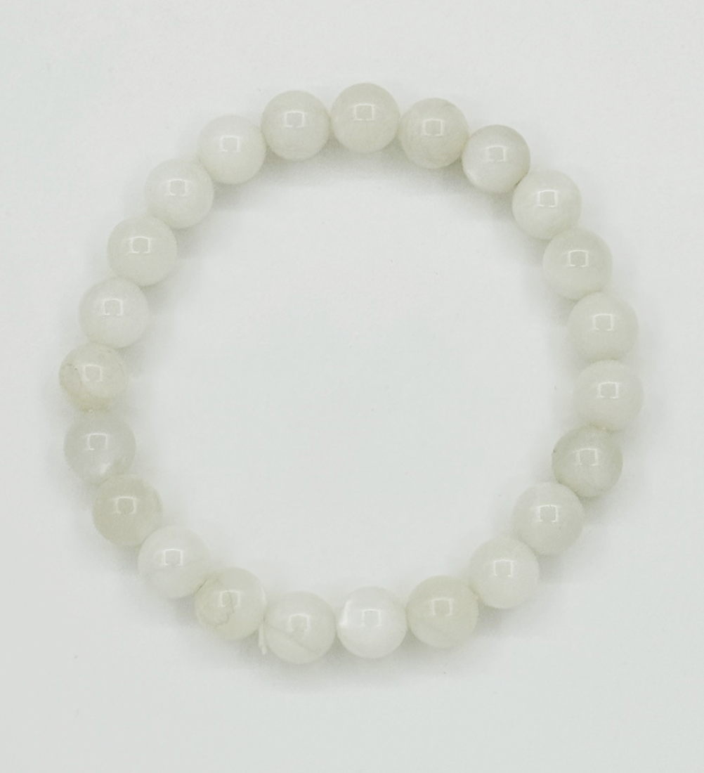 62024 Te Maansteen Kralenarmband | Creme