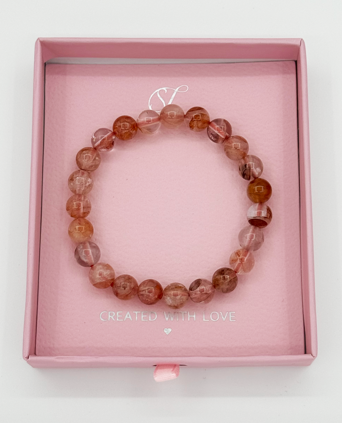 62030 Tangerine Quartz Kralenarmband | brique