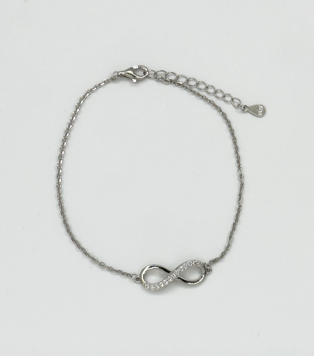 62046 En Armband Met Oneindigheidssymbool Klaver Hangerzirkoon Kristallen | Silver