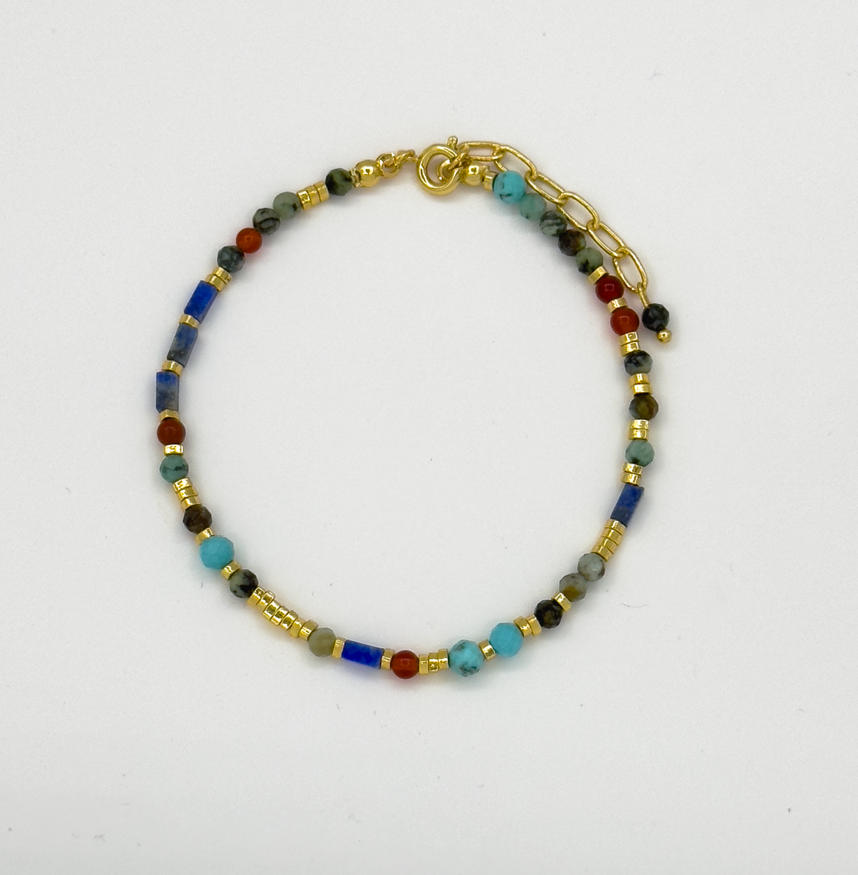 62053 Multi Kwartsen Kralen Ketting | Muticolour