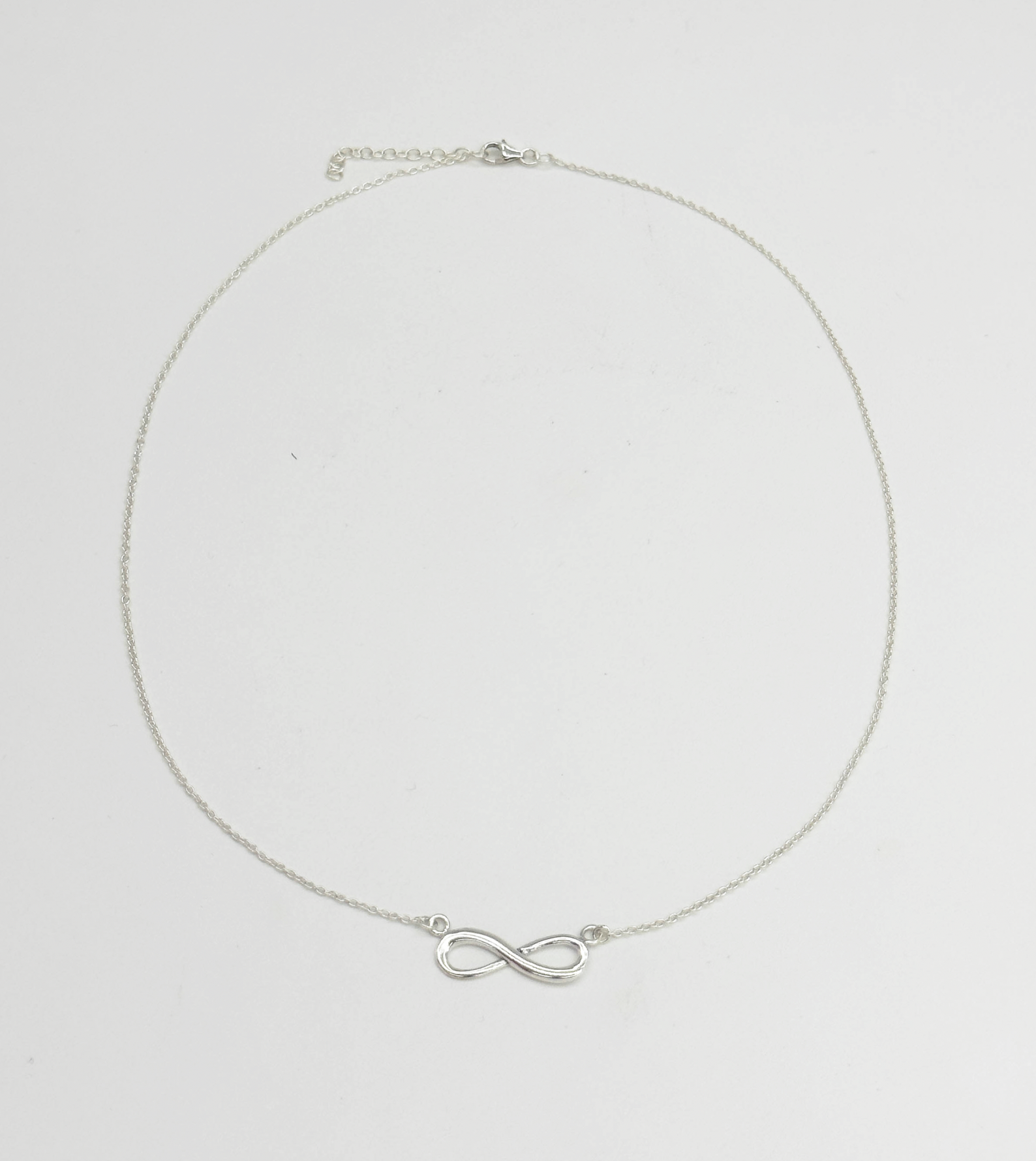 64002 Dunne En Ketting Met Oneindigheidskraal | Silver