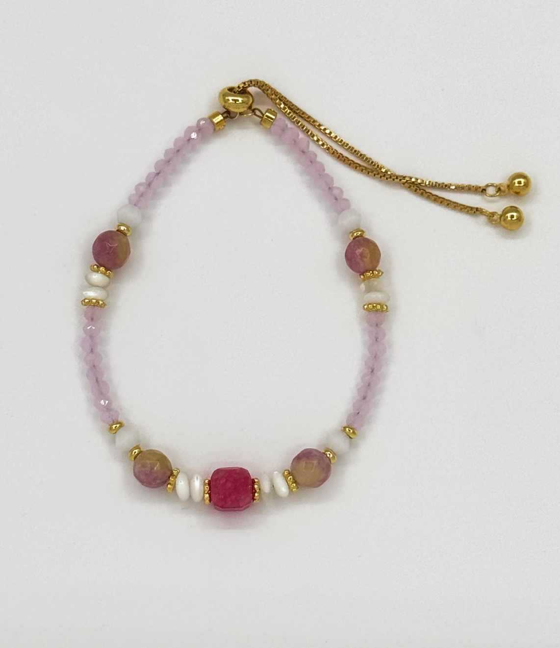 64015 Fijne Vergulde En Ketting Met Kristallenkwarts Steen Hanger | Gold